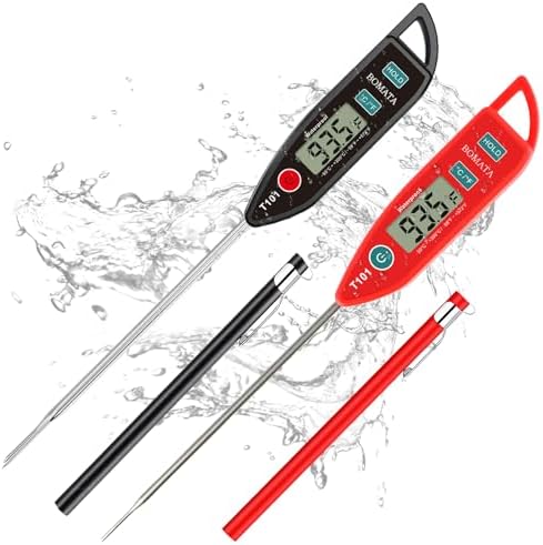 BOMATA 2 Pack Waterproof IPX7 Meat Thermometer, Food Thermometer by BOMATA