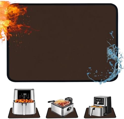 TOHONFOO Heat Resistant Mats for Countertop & Air Fryer, 20x16 in, Coffee by TOHONFOO