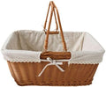 Imitation Rattan Picnic Basket Picnic Hamper Woven Storage Basket Fruit Basket for Bread Fishing Garden BBQ Outdoor Camping- Style E by Unknown