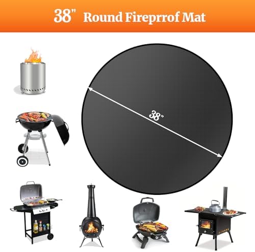 38" Round Fire Pit Mat for Solo Stove & Under Grill Mat for Outdoor Grill - Image 6