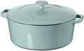 Cuisinart Chef's Classic Enameled Cast Iron Dutch Oven with Lid, Porcelain Enameled Interior, Oven Safe, Induction Compatible, 7-Quart, Round, Light Blue by Cuisinart