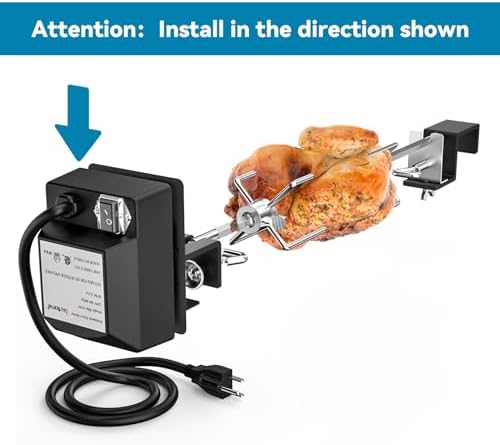 Skyflame Stainless Steel Rotisserie Kit with Heavy Duty Motor - Image 3