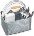 Plexon Metal Utensil Caddy With Handle - Farmhouse Kitchen Utensil Holder by Plexon