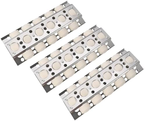 GasSaf Heat Plate for Select Turbo Gas Grill Replacement Parts, 16.5 inch Stainless Steel Briquette Trays for BBQ Galore Grand Turbo STS, Elite, Classic Grill Parts, 3-Pack Heat Trays(16 1/2 x 6 1/2) by GasSaf