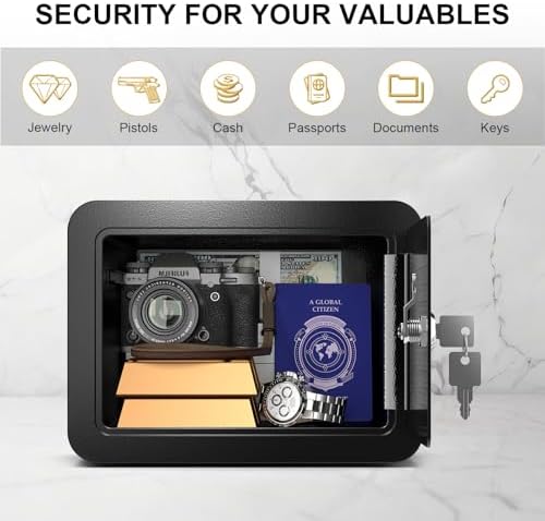 Marcree 0.23 Cub Safe, Small Safe Box with Key, Mini Safe for Kids - Image 5