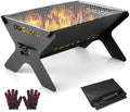 Odoland Camping Campfire Grill, Portable Folding Charcoal Grills for BBQ by Odoland