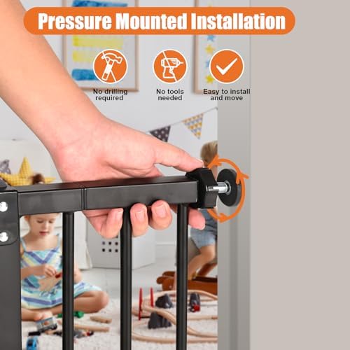 keny 29"-42.5" Baby Gate for Stairs, Auto Close Safety Dog Gate - Image 2