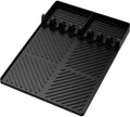 Silicone Griddle Tool Mat for Blackstone, Heat Resistant Side Shelf Mat with Drip Pad – BBQ Grill Accessories for Outdoor Grill, Kitchen Counter, Spatula Holder, Cooking Organizer (2, Black) by Unknown