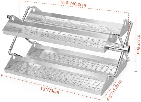 onlyfire Stainless Steel BBQ Rotating Tray Rotisserie Basket for Most Grill - Image 2