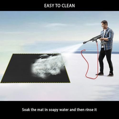 80x48 Inch Large Under Grill Mat for Outdoor Grill Deck Patio Protector, Silicone Fireproof Waterproof Oil-proof BBQ Floor Matt Pad - Image 7