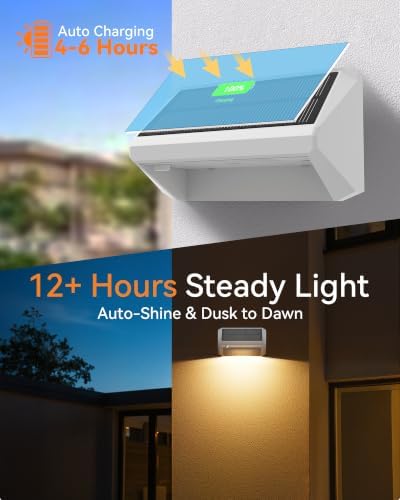 Fence Lights Solar Powered with Remote 2 Pack, IP65 Waterproof - Image 6