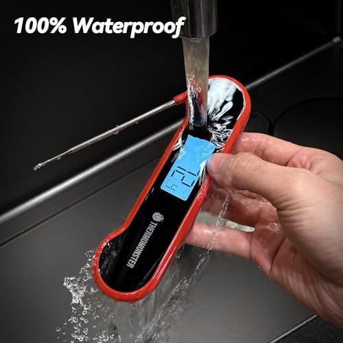 0.5 Sec Instant Read Meat Thermometer Digital for Cooking, Red - Image 5