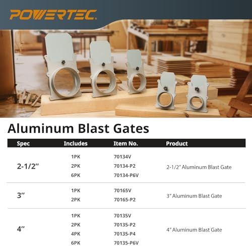 POWERTEC 70166V Blast Gate, 5", 1 PK - Image 7