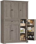 HOSTACK 68" H Kitchen Pantry Storage Cabinet with Doors & Shelves, Ash Gray by HOSTACK