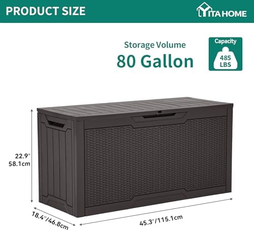 YITAHOME 80 Gallon Outdoor Storage Box - Image 7