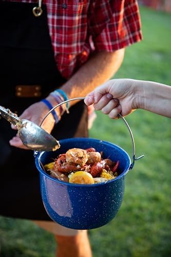 GSI Outdoors Convex Kettle for Soup, Stew, or Water Pot - Camping, Enamelware, 4.25 qt - Image 3