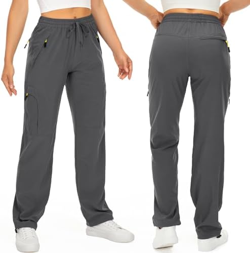 Toomett Women‘s Hiking Cargo Pants UPF 50 Quick Dry with Zipper Pockets - Image 2