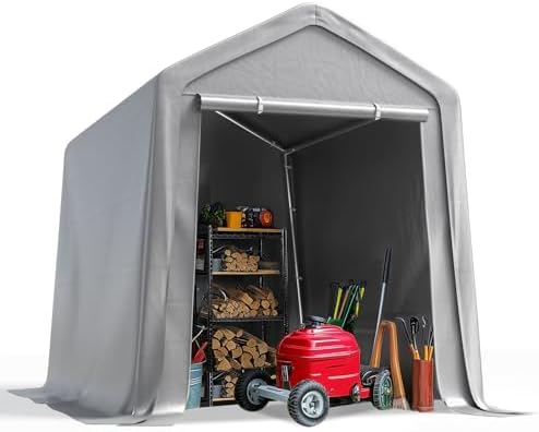 Quictent 6x8FT Small Storage Shelter Portable Shed with Roll-up Door&Vents by QUICTENT