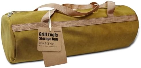 Grill Tool Storage Bag for Outdoor Grilling, 18 x 8 x 8 Inch, Canvas by M-HHONGER