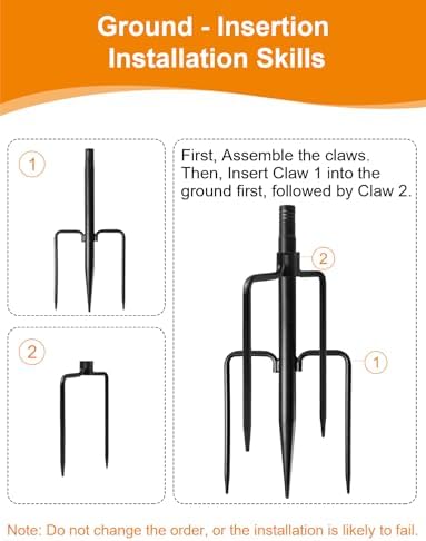 10 Pack String Light Poles for Outside, Adjustable Metal Patio Light Poles - Image 6