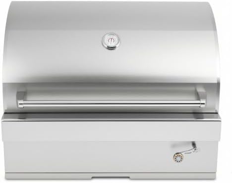 Turbo Charcoal 32 Inch Built-In Stainless Steel BBQ Grill with Charcoal Tray by BarbequesGalore