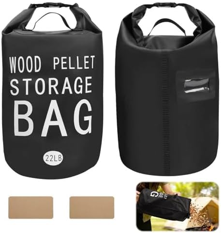 22LB Waterproof Wood Pellet Storage Bag-Dual Handles, Label Pocket(1 Pack) by Unknown