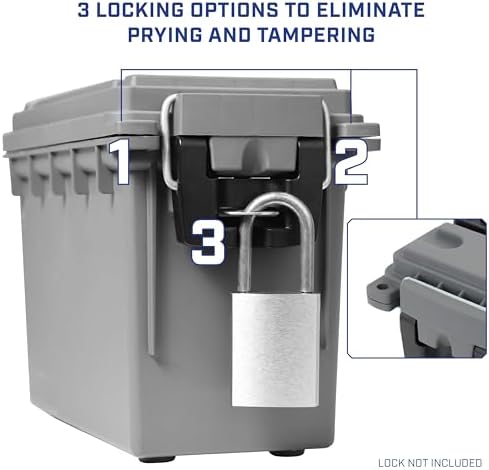 Sheffield 12628 Ammo Box Made in USA Stackable Lockable Ammo Storage Box - Image 6