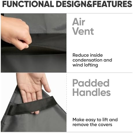 Loriano 600D Oxford Fabric Heavy Duty Patio Furniture Sofa Covers, 100% Waterproof Outdoor for 3-seater Sofa 83"W x 40"D x 30"H, Lawn Patio Cover with Air Vent and Handle - Image 5