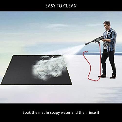 Under Grill Mat for Outdoor Grill Deck Patio Protector,48''x30'' Large Silicone Fireproof Waterproof Oil-proof Fire Pit Mat BBQ Floor Matt Pad - Image 6