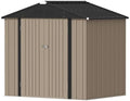 Devoko 8x6 FT Outdoor Storage Shed, Brown by DEVOKO