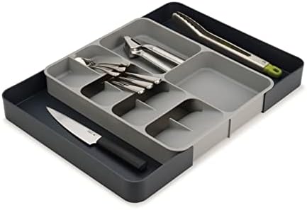 Joseph Joseph DrawerStore Expanding Flatware Cutlery, Utensil & Gadgets Organiser, Expandable in Drawer Space Saving Tray- Grey by Unknown