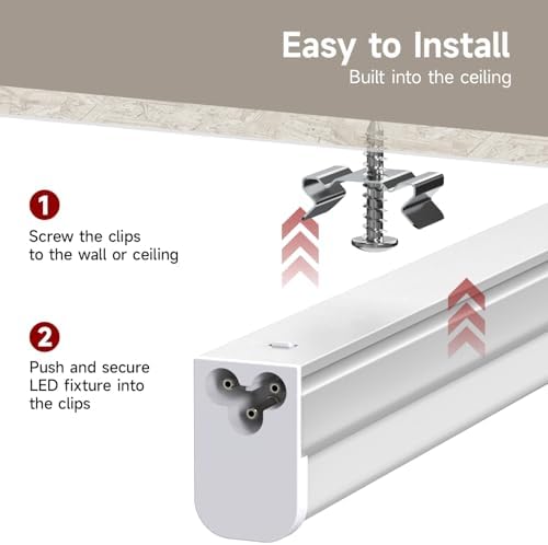 LED Shop Light for Garage, T5, 3FT, 15W, 1800LM, 5000K, 8 Pack - Image 6