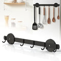 Magnetic Utensil Holder For Fridge, Heavy Duty Magnetic Coat Rack For Metal Door, Magnetic BBQ Tool Rack, Strong Magnet Bar With 6 Hooks Storage Hanger Hanging Kitchen Utensil, Coat, Towel, Grill Tool by Laowu