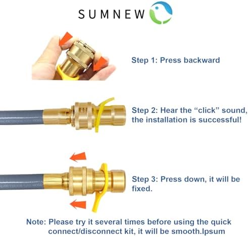 48 Feet 1/2-Inch ID Natural Gas Hose with Quick Connect Fitting for weber, charbroi, Grill, Pizza Oven, Patio Heater and More NG Appliance, Propane to Natural Gas Conversion Kit - CSA Certified - Image 5