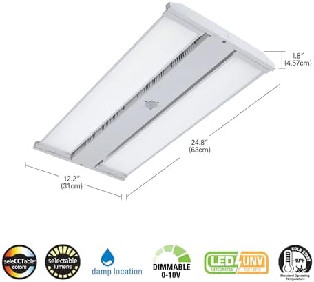 Metalux HBLAOS 2ft Linear High Bay LED Adjustable Optics - Image 2