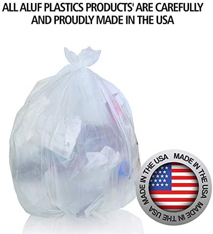 Aluf Plastics 12 Gal Clear Trash Bags, 8 Micron (EQ.), 24" x 27" (1000 Pk) - Image 6