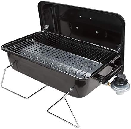 Omaha Go Anywhere Portable Gas Grill - Mini BBQ Propane Grill for Camping, RV, Tailgate - Cooks 8 hamburgers at once - Long Life Steel - Foldable Legs by Unknown