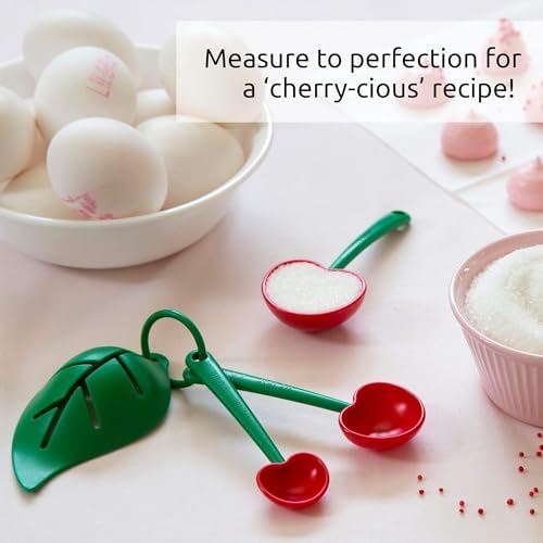 OTOTO Measuring Cups Set - Teaspoons for Dry & Liquid Ingredients, BPA-free & Dishwasher Safe, Funny Gifts, Baking Accessories, Unique Kitchen Gadgets (Mon Cherry) - Image 5