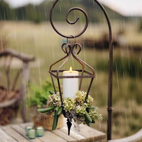 Yeelida Outdoor 6pcs Flameless Waterproof Candles with Handy Remote Control, Cycle Timer Battery Operated Candle Grease Effect LED Flickering Pillar Plastic Long Lasting (White, 3" x4" 5" 5" 6" 6" 7") - Image 2