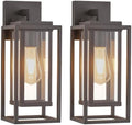 14" Double Cage Outdoor Wall Light, 2Pack Exterior Lantern Sconce by ZMKMOK