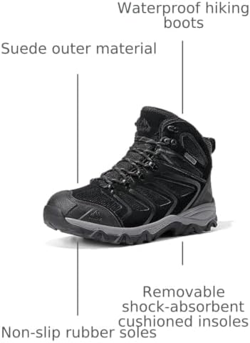 NORTIV 8 Men's Ankle High Waterproof Hiking Boots - Image 3