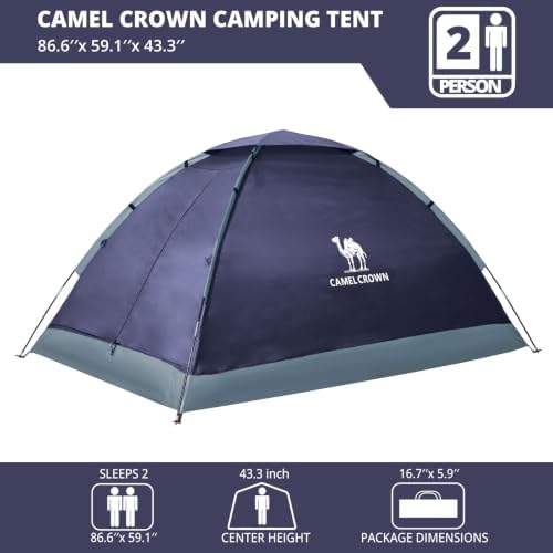 CAMEL CROWN Tents for Camping 2/3/4/5 Person Camping Dome Tent, Waterproof,Spacious, Lightweight Portable Backpacking Tent for Outdoor Camping/Hiking - Image 2