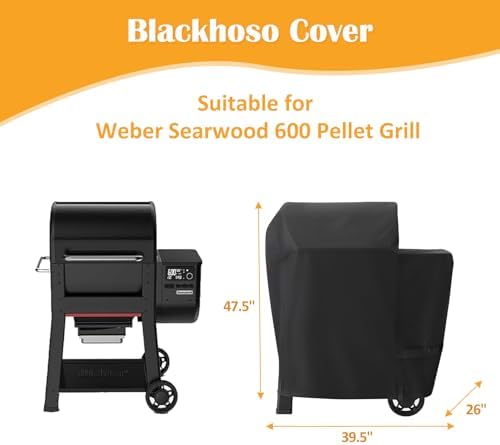 Grill Cover for Weber Searwood 600 Pellet Grill, 600D Waterproof - Image 2