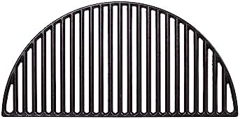 Kamado Joe Durable Half-Moon Cast Iron Cooking Grate with Grill Grate Lifter for Classic Joe 18-inch Charcoal Grill and Smokers in Black, Model KJ-HCICG by Unknown