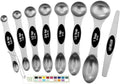 Spring Chef Stainless Steel Magnetic Measuring Spoons Set of 8, Black by SpringChef