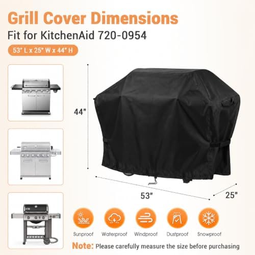 Grill Cover for Kitchenaid 720-0733D 720-0954 Grill - Image 2