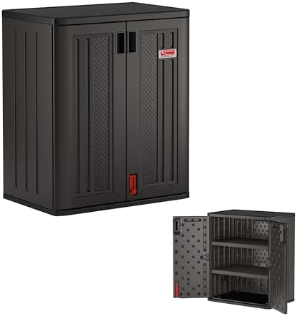 Suncast 30" Heavy-Duty Resin Garage Cabinet, Lockable, Dark Gray by SuncastCommercialProducts