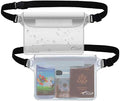 AiRunTech Waterproof Pouch with Waist Strap (2 Pack) | Beach Accessories Best Way to Keep Your Phone and Valuables Safe and Dry | Perfect for Boating Swimming Snorkeling Kayaking Beach Pool Water Park by AiRunTech