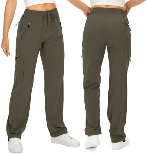 Toomett Women‘s Hiking Cargo Pants UPF 50 Quick Dry with Zipper Pockets - Image 2