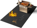 Under Grill Mats for Outdoor Grill, Thickened Double-Sided Fireproof Grill Pad for Fire Pit, Non-Slip BBQ Mat, Oil-Proof Waterproof Indoor Fireplace Mat Fire Pit Mat for Decks and Patios Lawn by Lancryen